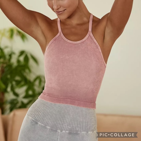 Free People Tops - Free People Happiness Scoop Neckline Pink Tank Womans Size M/L NEW